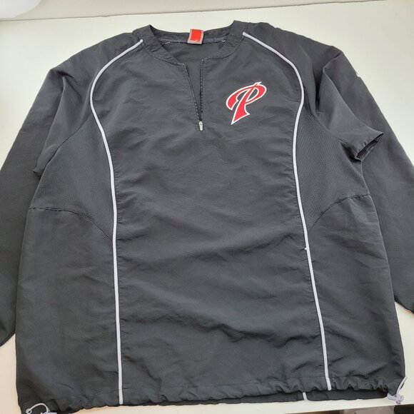 Nike Team 1/4 zip Jacket Men's XXL Black Fit Dry Dri Fit Windbreaker - Picture 1 of 13